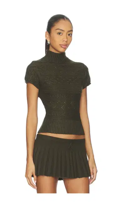 GUIZIO Cable Knit Turtleneck Top | Thumbnail 2 GUIZIO Cable Knit Turtleneck Top | Thumbnail 2