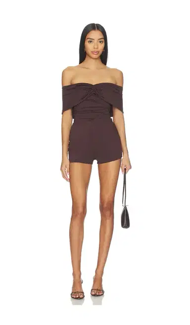 superdown Cher Off Shoulder Romper | Thumbnail 1 superdown Cher Off Shoulder Romper | Thumbnail 1