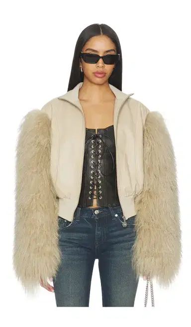 OW Collection Bex Fur Jacket | Thumbnail 2 OW Collection Bex Fur Jacket | Thumbnail 2