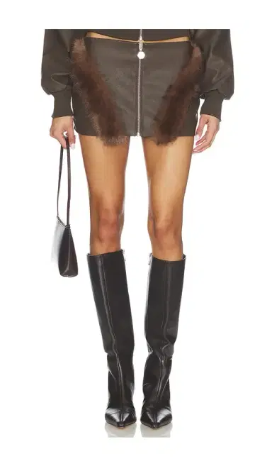 OW Collection Bela Faux Fur Mini Skirt | Thumbnail 1 OW Collection Bela Faux Fur Mini Skirt | Thumbnail 1