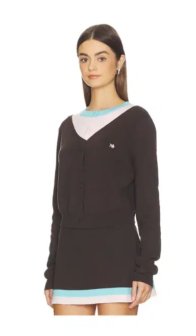 Kate Barton Illusion Layered Cardigan | Thumbnail 2 Kate Barton Illusion Layered Cardigan | Thumbnail 2