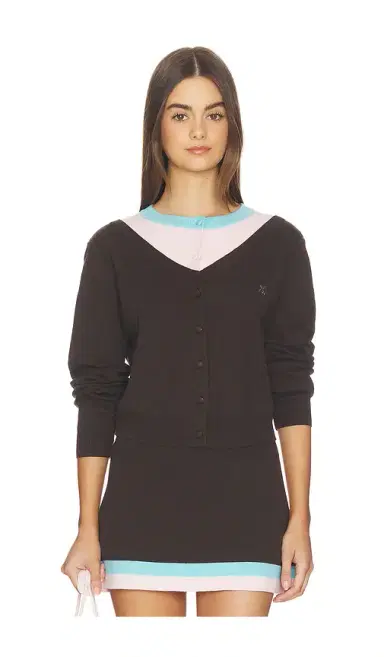 Kate Barton Illusion Layered Cardigan | Thumbnail 1 Kate Barton Illusion Layered Cardigan | Thumbnail 1