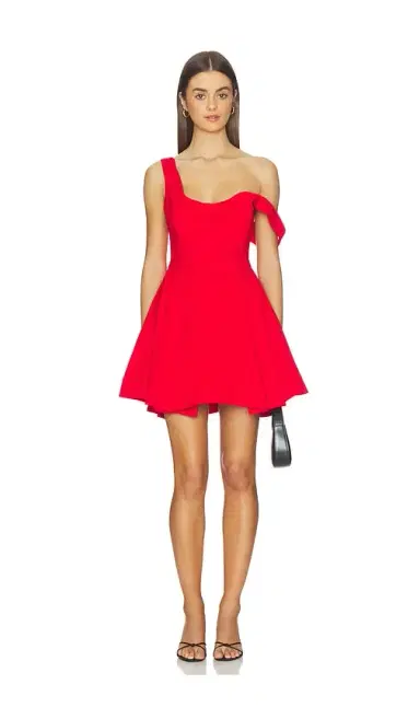 Alice + Olivia Alice + Olivia Estrella Draped Flare Mini Dress | Thumbnail 2 Alice + Olivia Alice + Olivia Estrella Draped Flare Mini Dress | Thumbnail 2