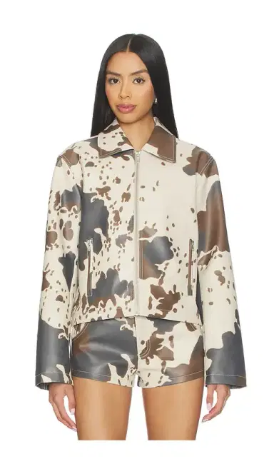 superdown Clara Cow Print Jacket | Thumbnail 2 superdown Clara Cow Print Jacket | Thumbnail 2