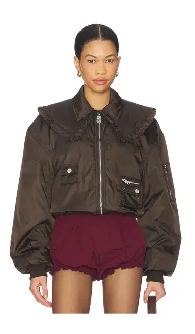 Ganni Duchesse Nylon Bomber Jacket | Thumbnail 2 Ganni Duchesse Nylon Bomber Jacket | Thumbnail 2