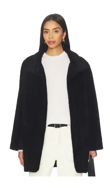 AEXAE Shearling High Neck Mid Length Jacket | Thumbnail 2 AEXAE Shearling High Neck Mid Length Jacket | Thumbnail 2