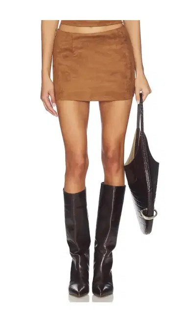 ALL THE WAYS Aiya Faux Suede Skirt | Thumbnail 1 ALL THE WAYS Aiya Faux Suede Skirt | Thumbnail 1