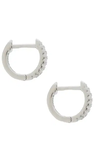 SHASHI Micro Pave Huggie Earrings | Thumbnail 2 SHASHI Micro Pave Huggie Earrings | Thumbnail 2