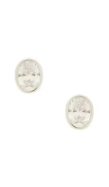 SHASHI Oval Bezel Stud | Thumbnail 1 SHASHI Oval Bezel Stud | Thumbnail 1