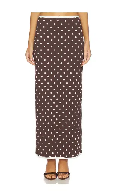 Rowen Rose Polka Dots Long Skirt | Thumbnail 1 Rowen Rose Polka Dots Long Skirt | Thumbnail 1