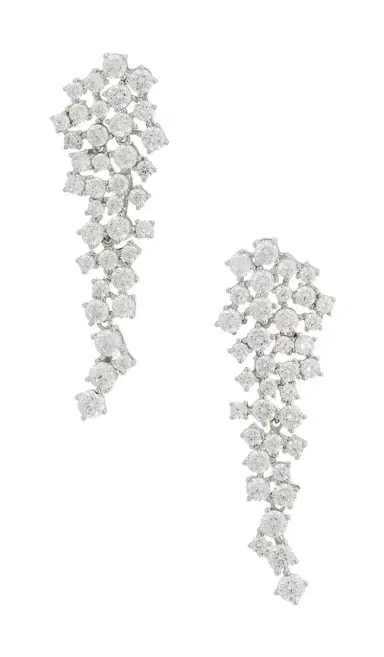 SHASHI Argent Pave Earring | Thumbnail 1 SHASHI Argent Pave Earring | Thumbnail 1