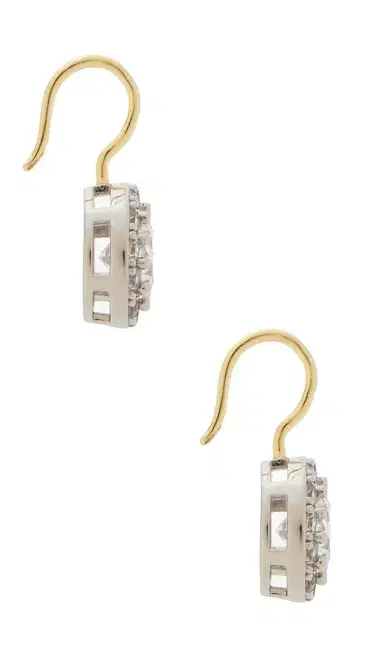 SHASHI Two Tone Georgian Cut Hoop Earring | Thumbnail 2 SHASHI Two Tone Georgian Cut Hoop Earring | Thumbnail 2