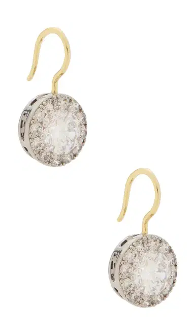 SHASHI Two Tone Georgian Cut Hoop Earring | Thumbnail 1 SHASHI Two Tone Georgian Cut Hoop Earring | Thumbnail 1