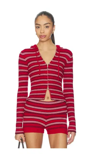 Frankies Bikinis Heritage Cloud Knit Hoodie | Thumbnail 1 Frankies Bikinis Heritage Cloud Knit Hoodie | Thumbnail 1