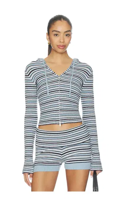 Frankies Bikinis Heritage Cloud Knit Hoodie | Thumbnail 1 Frankies Bikinis Heritage Cloud Knit Hoodie | Thumbnail 1