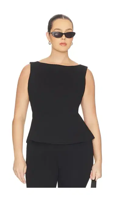 Good American Soft Stretch Ponte Straight Neck Top | Thumbnail 2 Good American Soft Stretch Ponte Straight Neck Top | Thumbnail 2