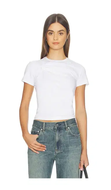Good American Super Stretch Twist Tee Shirt | Thumbnail 1 Good American Super Stretch Twist Tee Shirt | Thumbnail 1
