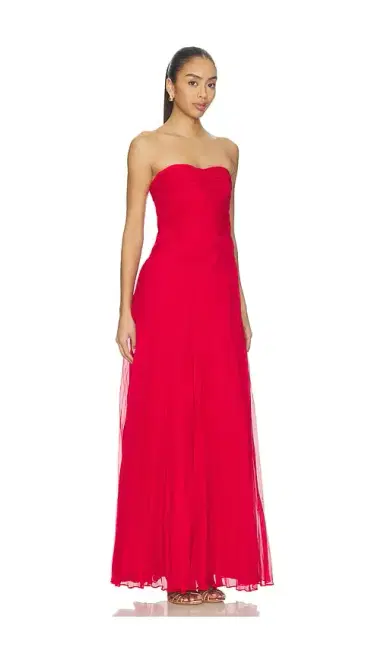 AMUR Elea Asymmetrical Pleated Gown | Thumbnail 2 AMUR Elea Asymmetrical Pleated Gown | Thumbnail 2