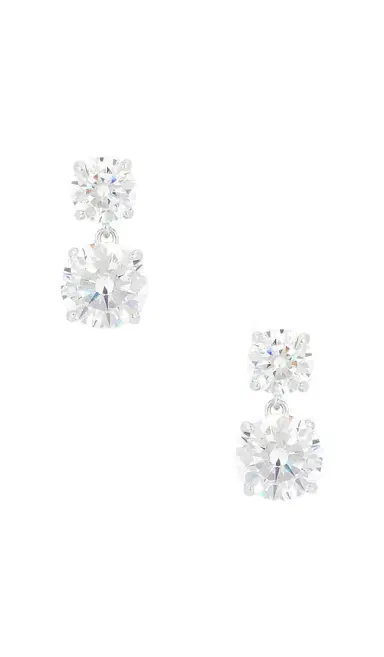 SHASHI Solitaire Drop Earring | Thumbnail 1 SHASHI Solitaire Drop Earring | Thumbnail 1