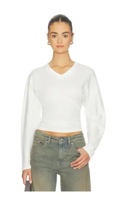 EB Denim Acacia V Neck Long Sleeve Top | Thumbnail 1 EB Denim Acacia V Neck Long Sleeve Top | Thumbnail 1