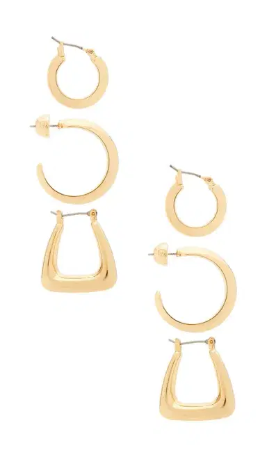 Ettika Modern Shapes Earring Set | Thumbnail 2 Ettika Modern Shapes Earring Set | Thumbnail 2