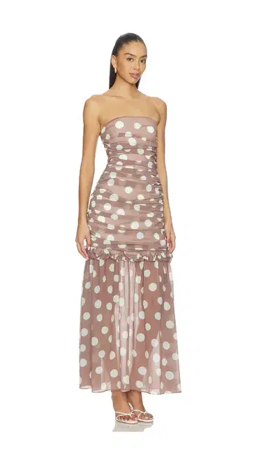 Elliatt Sola Polkadot Strapless Gown | Thumbnail 2 Elliatt Sola Polkadot Strapless Gown | Thumbnail 2