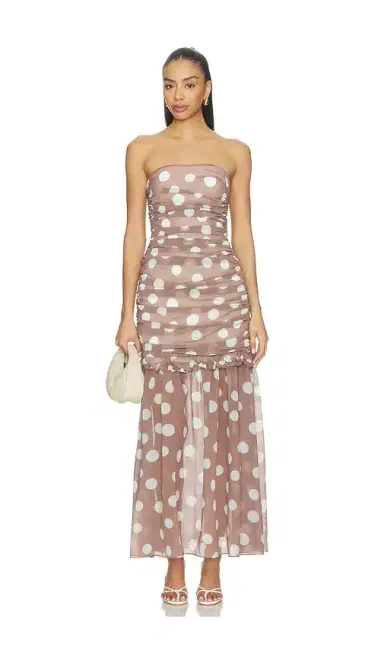 Elliatt Sola Polkadot Strapless Gown | Thumbnail 1 Elliatt Sola Polkadot Strapless Gown | Thumbnail 1