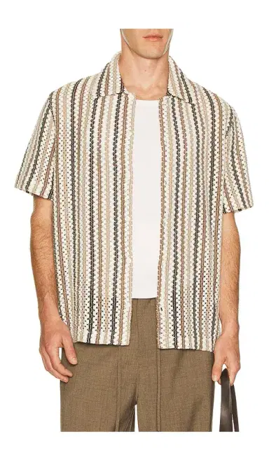 Vince Beach Stripe Short Sleeve Shirt | Thumbnail 1 Vince Beach Stripe Short Sleeve Shirt | Thumbnail 1