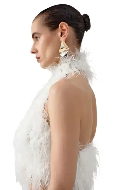The New Arrivals Ilkyaz Ozel Jazzy Feathered Top | Thumbnail 1 The New Arrivals Ilkyaz Ozel Jazzy Feathered Top | Thumbnail 1
