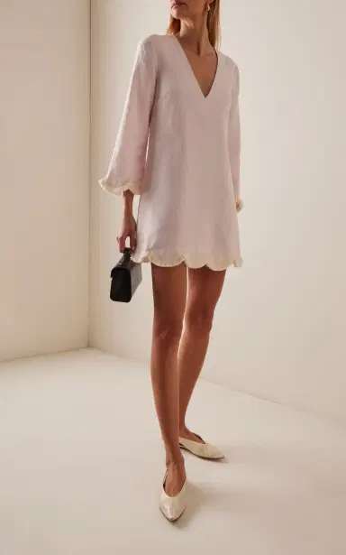 Posse Exclusive Essie Fringed Linen Mini Kaftan | Thumbnail 3 Posse Exclusive Essie Fringed Linen Mini Kaftan | Thumbnail 3