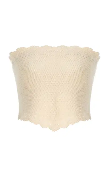 Posse Dylan Strapless Crocheted Crop Top | Thumbnail 6 Posse Dylan Strapless Crocheted Crop Top | Thumbnail 6
