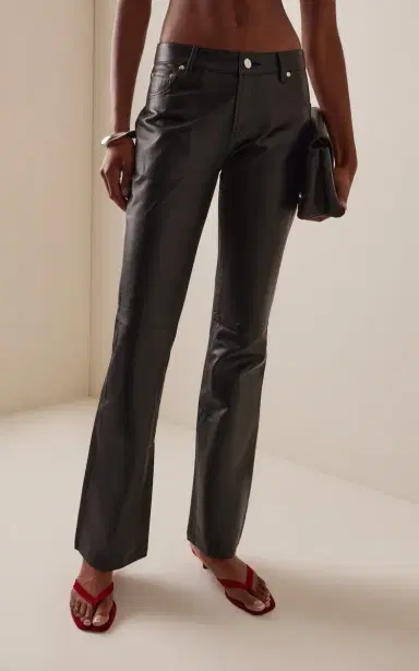 EB Denim Maria Leather Mid-Rise Bootcut Jeans | Thumbnail 3 EB Denim Maria Leather Mid-Rise Bootcut Jeans | Thumbnail 3