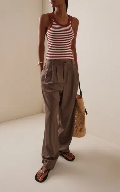 House of Dagmar Ribbed Organic Cotton-Blend Tank Top | Thumbnail 2 House of Dagmar Ribbed Organic Cotton-Blend Tank Top | Thumbnail 2