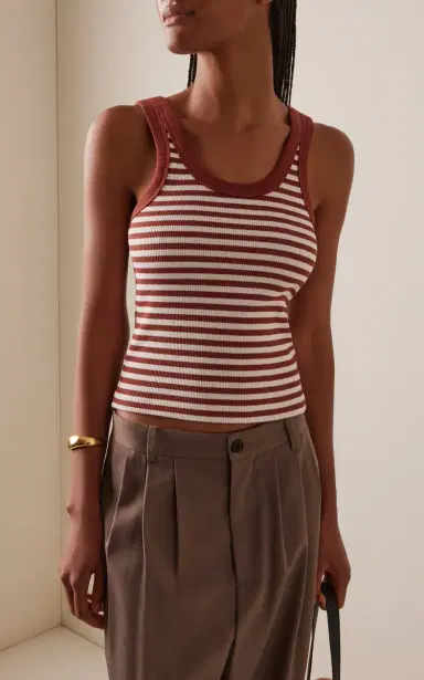 House of Dagmar Ribbed Organic Cotton-Blend Tank Top | Thumbnail 3 House of Dagmar Ribbed Organic Cotton-Blend Tank Top | Thumbnail 3