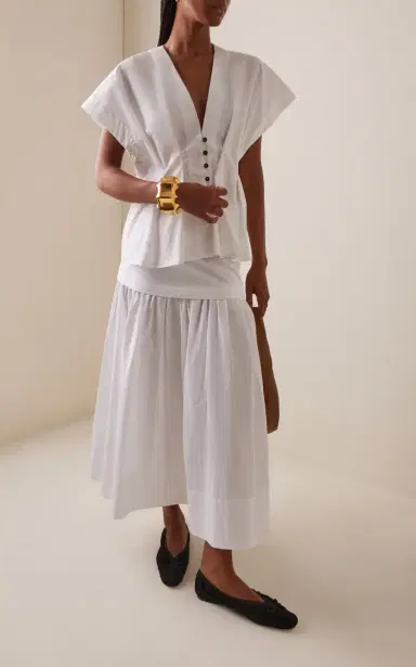 House of Dagmar Drop-Waist Cotton Maxi Skirt | Thumbnail 2 House of Dagmar Drop-Waist Cotton Maxi Skirt | Thumbnail 2