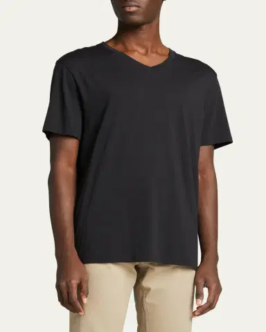 Vince Short-Sleeve V-Neck Jersey T-Shirt, Gray | Thumbnail 7 Vince Short-Sleeve V-Neck Jersey T-Shirt, Gray | Thumbnail 7