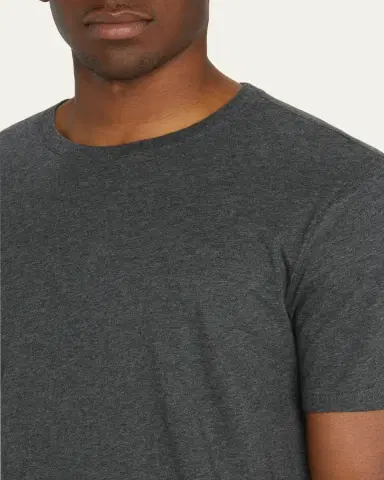 Vince Men's Short-Sleeve Pima Crewneck Jersey T-Shirt, Black | Thumbnail 5 Vince Men's Short-Sleeve Pima Crewneck Jersey T-Shirt, Black | Thumbnail 5