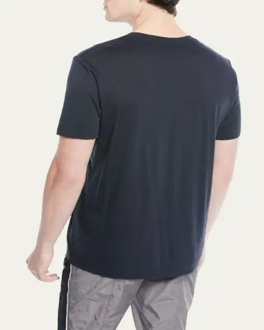 Vince Men's Short-Sleeve Pima Crewneck Jersey T-Shirt, Black | Thumbnail 7 Vince Men's Short-Sleeve Pima Crewneck Jersey T-Shirt, Black | Thumbnail 7