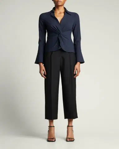 Cinq à Sept McKenna Long-Sleeve Collared Top | Thumbnail 2 Cinq à Sept McKenna Long-Sleeve Collared Top | Thumbnail 2