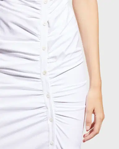 Veronica Beard Sleeveless Ruched Poplin Shirtdress | Thumbnail 5 Veronica Beard Sleeveless Ruched Poplin Shirtdress | Thumbnail 5