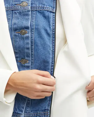 Veronica Beard Slate Denim Dickey | Thumbnail 5 Veronica Beard Slate Denim Dickey | Thumbnail 5