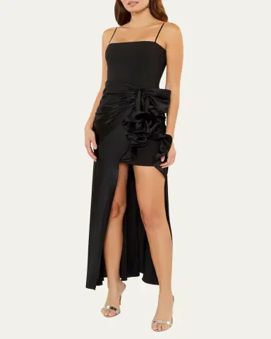 Cinq à Sept Drina Sleeveless Satin Wrap Gown | Thumbnail 3 Cinq à Sept Drina Sleeveless Satin Wrap Gown | Thumbnail 3