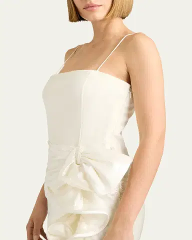 Cinq à Sept Drina Sleeveless Satin Wrap Gown | Thumbnail 9 Cinq à Sept Drina Sleeveless Satin Wrap Gown | Thumbnail 9