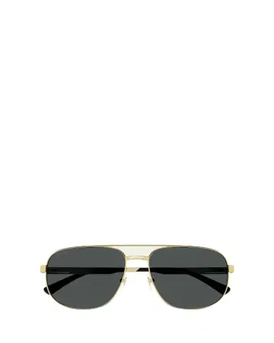 Gucci Men's Stripe Logo Metal Aviator Sunglasses | Thumbnail 1 Gucci Men's Stripe Logo Metal Aviator Sunglasses | Thumbnail 1