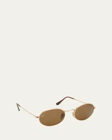 Ray-Ban 51mm Oval Metal Polarized Sunglasses | Thumbnail 2 Ray-Ban 51mm Oval Metal Polarized Sunglasses | Thumbnail 2