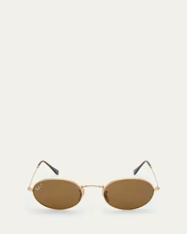 Ray-Ban 51mm Oval Metal Polarized Sunglasses | Thumbnail 3 Ray-Ban 51mm Oval Metal Polarized Sunglasses | Thumbnail 3
