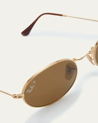 Ray-Ban 51mm Oval Metal Polarized Sunglasses | Thumbnail 4 Ray-Ban 51mm Oval Metal Polarized Sunglasses | Thumbnail 4