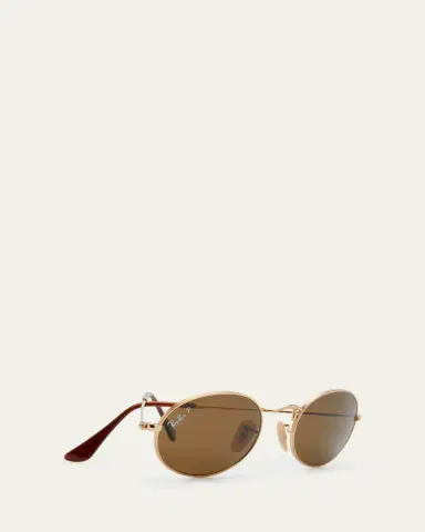 Ray-Ban 51mm Oval Metal Polarized Sunglasses | Thumbnail 5 Ray-Ban 51mm Oval Metal Polarized Sunglasses | Thumbnail 5