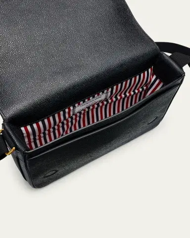 Thom Browne Men's Reporter Leather Crossbody Bag | Thumbnail 4 Thom Browne Men's Reporter Leather Crossbody Bag | Thumbnail 4