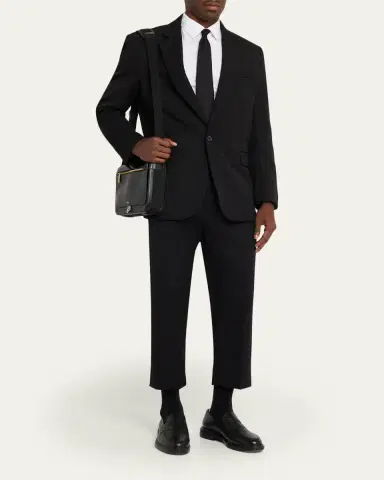 Thom Browne Men's Reporter Leather Crossbody Bag | Thumbnail 5 Thom Browne Men's Reporter Leather Crossbody Bag | Thumbnail 5